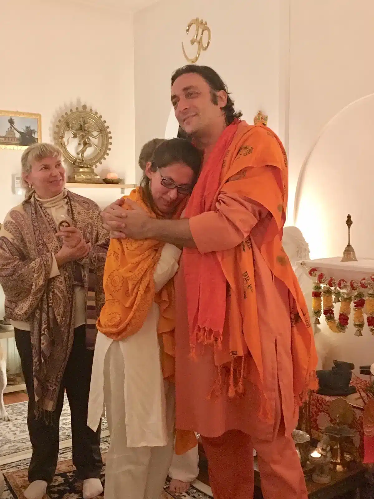 Davide R. Diesi (Swami) e allieva Caterina P. allo Shanti MahaMandir