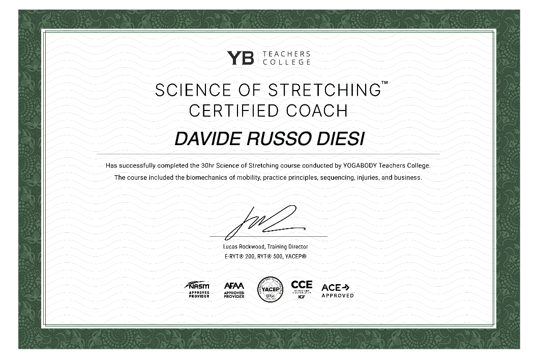 Davide R. Diesi Yogabody-Certificate-Stretching