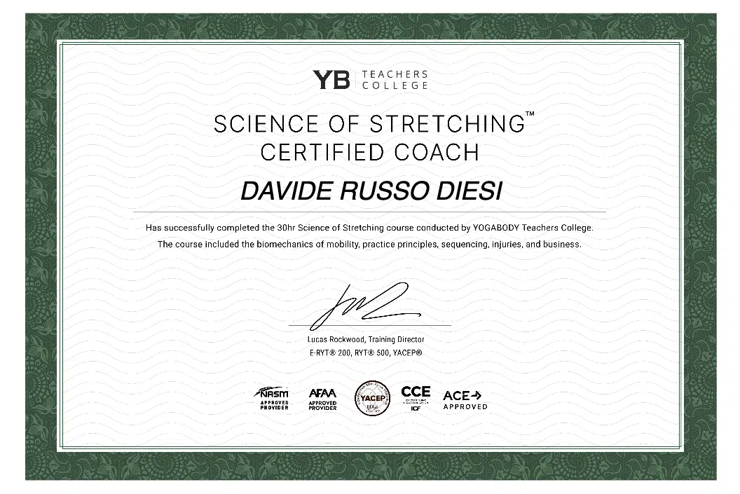 Davide R. Diesi Yogabody-Certificate-Stretching